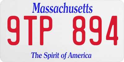 MA license plate 9TP894