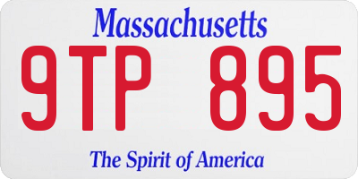 MA license plate 9TP895
