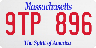 MA license plate 9TP896