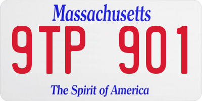 MA license plate 9TP901