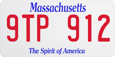 MA license plate 9TP912