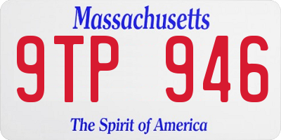 MA license plate 9TP946