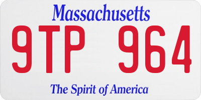 MA license plate 9TP964