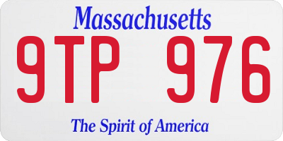 MA license plate 9TP976