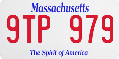MA license plate 9TP979
