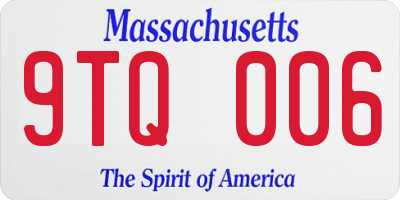 MA license plate 9TQ006
