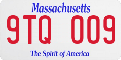 MA license plate 9TQ009