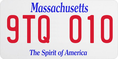 MA license plate 9TQ010