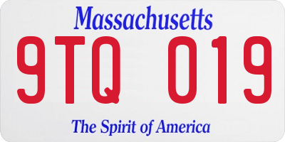 MA license plate 9TQ019