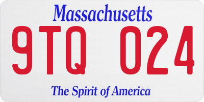 MA license plate 9TQ024