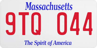 MA license plate 9TQ044