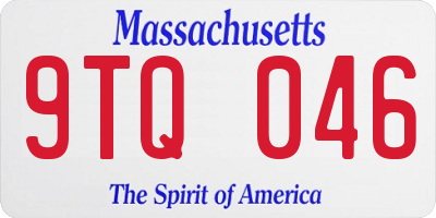 MA license plate 9TQ046