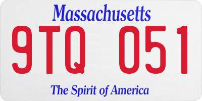 MA license plate 9TQ051