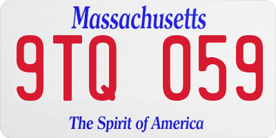 MA license plate 9TQ059