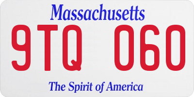 MA license plate 9TQ060