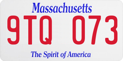MA license plate 9TQ073