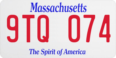 MA license plate 9TQ074