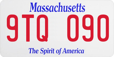 MA license plate 9TQ090