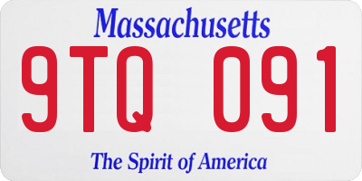 MA license plate 9TQ091