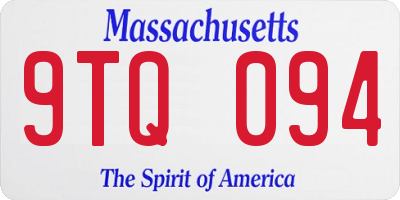 MA license plate 9TQ094