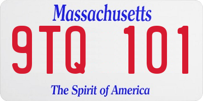 MA license plate 9TQ101