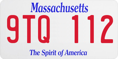 MA license plate 9TQ112