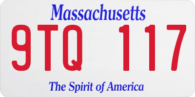 MA license plate 9TQ117