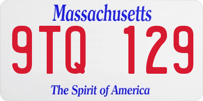 MA license plate 9TQ129