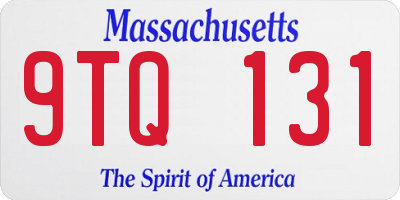 MA license plate 9TQ131