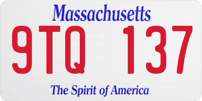 MA license plate 9TQ137