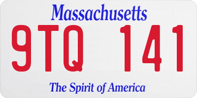 MA license plate 9TQ141