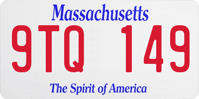 MA license plate 9TQ149