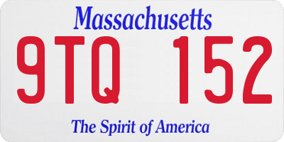 MA license plate 9TQ152