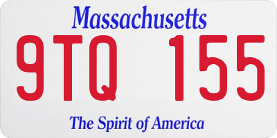 MA license plate 9TQ155