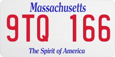 MA license plate 9TQ166