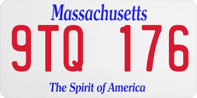 MA license plate 9TQ176