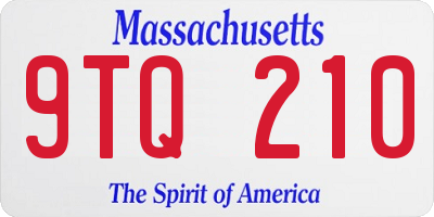 MA license plate 9TQ210