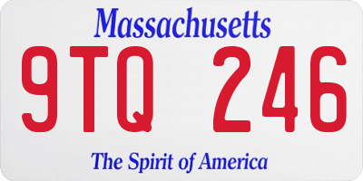 MA license plate 9TQ246