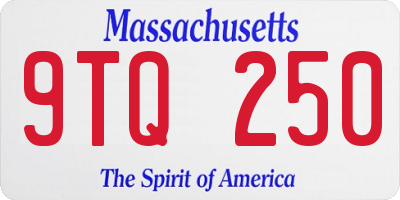 MA license plate 9TQ250