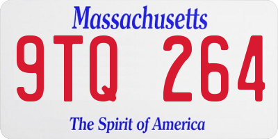 MA license plate 9TQ264