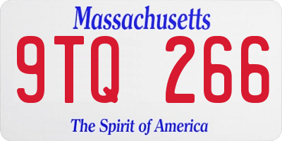 MA license plate 9TQ266