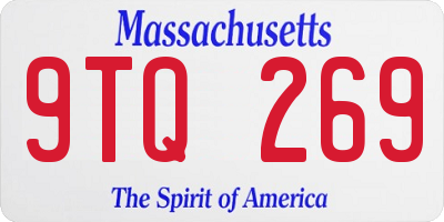 MA license plate 9TQ269