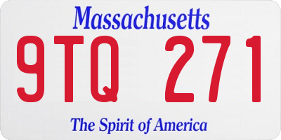 MA license plate 9TQ271