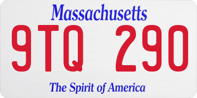 MA license plate 9TQ290
