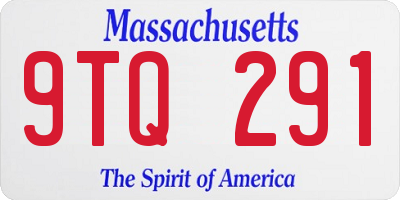 MA license plate 9TQ291