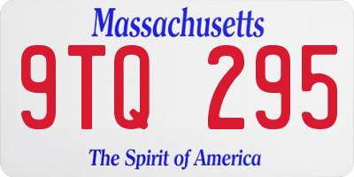 MA license plate 9TQ295