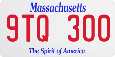 MA license plate 9TQ300