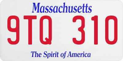 MA license plate 9TQ310