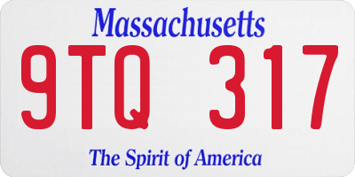 MA license plate 9TQ317