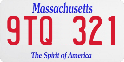 MA license plate 9TQ321
